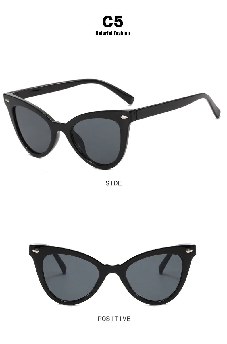 Fashion Cat Eye Sunglasses Women Men 2023 Vintage Luxury Brand Designer Cateye Eyewear Sun Glasses Frame Ladies Shades UV400