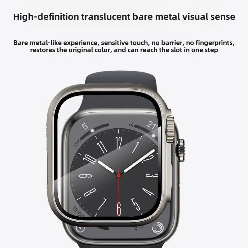 Glass+Case for Apple Watch 46mm 44mm 45mm 41 40 38 42mm Screen Protector Cover Change Ultra Bumper iWatch Series 10 9 8 7 SE 6 5