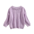 Autumn Newborn Baby Girl Boy Knitted Long Sleeve Warm Sweater Winter Candy Colors Loose Pullover Casual Tops Kids Clothes 3M-5Y