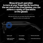 Lenovo AI Smart Glasses 8K Camera Touch Control Photo Recording Voice Assistant Translator Music Wireless Bluetooth Sunglasses
