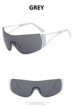 Cyberpunk Y2K Sunglasses Women Fashion Rimless One Piece Sun Glasses Men Vintage Shades 2000S Accessories 90S Gradient Glasses