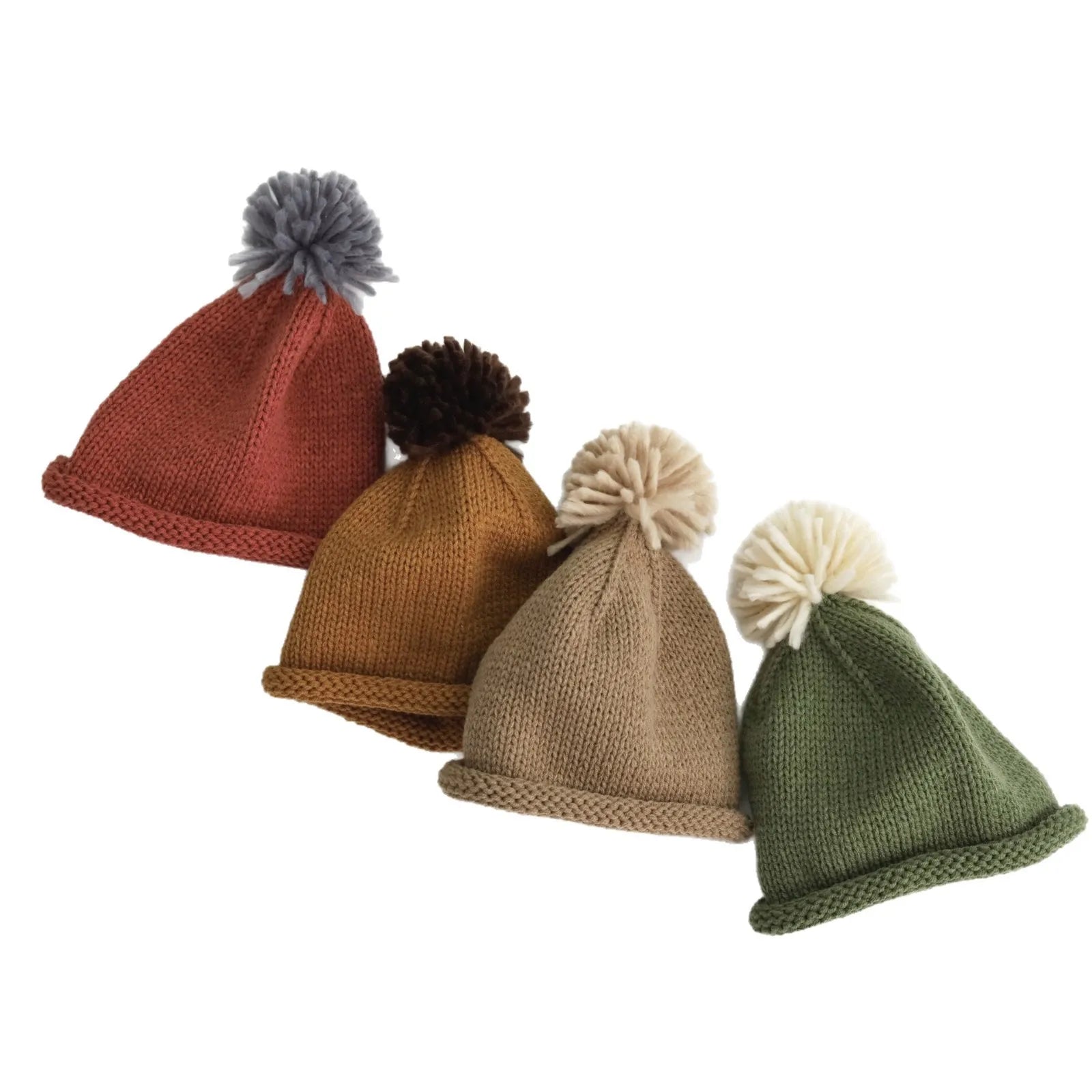 Kids Winter Hats For Newborn Boys Crochet Bonnet Casual Toddler Girl Cute Cap Children Solid Baby Boy Knitted Warm Beanies