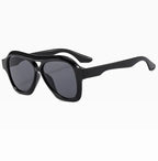 Retro Double Beam Large Frame Sunglasses for Women New Retro Fashion Brand Square Sun Glasses Eyeglasses Men Lentes De Sol Mujer