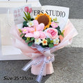 Hand Knitted Flower Graduation Gifts Crochet Flowers Finished Hand-woven Flower Bouquet Wedding Graduation flower bouquet