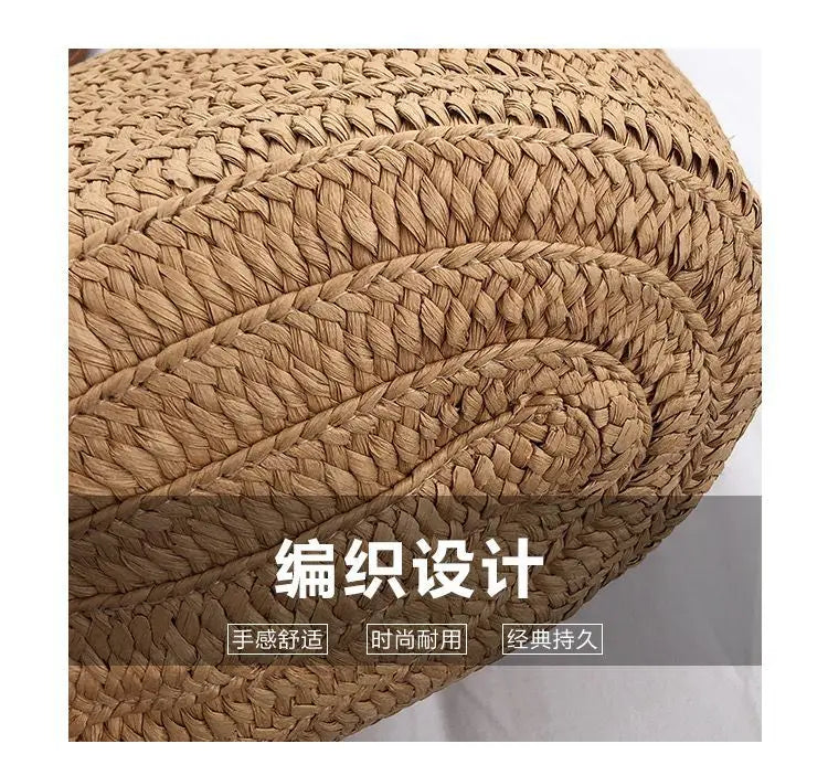 Luxury Designer Summer Beach Party Purses Shopper Tote Bag Women's Large Capacity Shoulder Bag Summer Straw Woven Basket Handbag