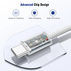 Type C to Type C Fast Charging PD 60W 1m 2m Mobile Phone Date Cable For Iphone15 16 17 Samsung Huawei USB C to C  Charger Cable