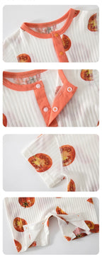 Baby Boys Girls Cotton Jumpsuit Cute Print Breathable 0-24M Toddler Romper Snap Closure Neckline Infant Summer Clothes