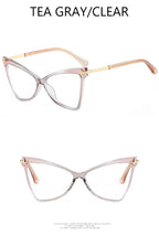 Cat Eye Oversized Glasses Frame TR90 Glasses Personality Fashion Butterfly Computer Glasses Triangle Eyewear 2024
