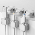 Transparent multi-color data cable fixed hook adhesive magnetic cable organizer