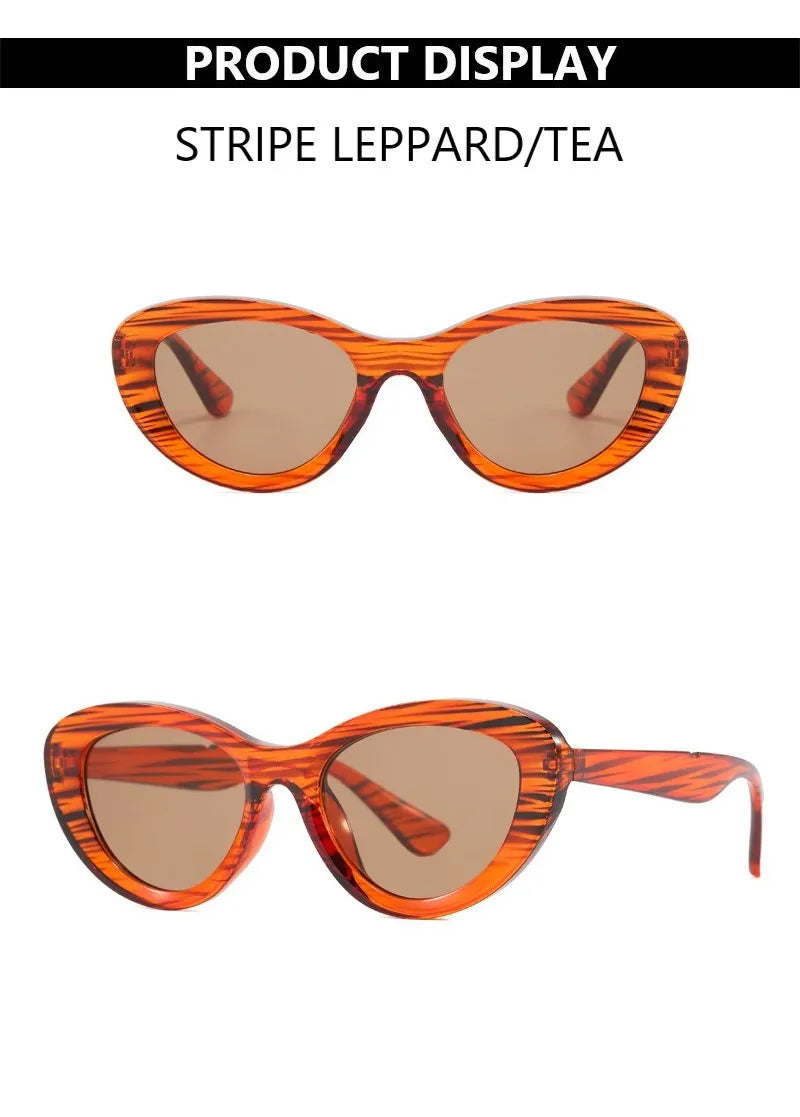 Retro Concave Cat Eye Sunglasses Women Fashion Brand Designer New Sun Glasses Cateye Eyeglasses Shadow for Female