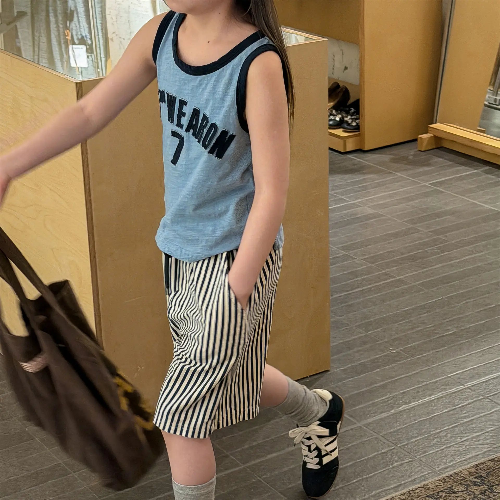 2026 Summer New Children Sleeveless T Shirts Cotton Toddler Girls Casual Vest Baby Thin Letter Print T Shirts Kids Clothes