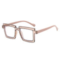 Retro Personality Rectangular Glasses Frame Woman Man Brand Designer Fashion Square Eyeglasses TR90 Eyewear with Pouch & Cloth