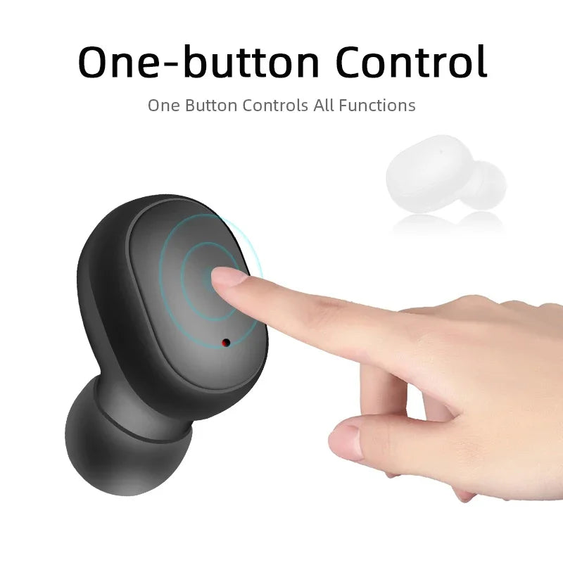 E6S TWS Wireless Bluetooth Earphones Digital Display Noise Cancelling Earbuds with Mic HiFi Stereo Sound Headset for Smartphones