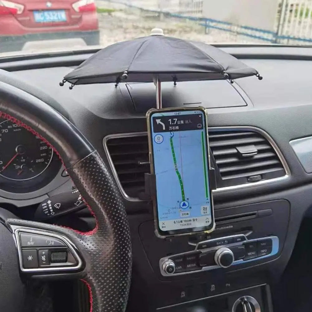 Universal Smartphone Umbrella Sunshade Rainy Holder Portable Mobile Phone Parasol With Suction Cup Photographic Accessories