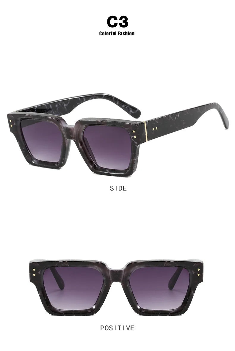 Classic Rectangle Small Sunglasses Women Men Square Personality Sun Glasses Vintage Fashion Ins Glasses Frame Shades UV400