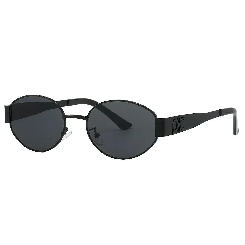 Luxury Metal Sunglasses for Men and Women Unisex Designer Fashion Sun Glasses Oval Unisex Stylish Eyewear Shades UV400