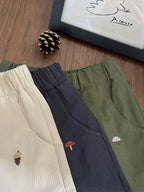 2026 Autumn New Baby Casual Pants Cartoon Embroidery Fashion Boys Versatile Trousers Infant Girl Loose Pants Children Clothes