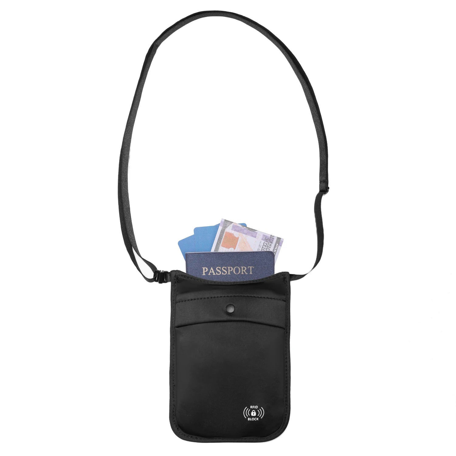 Anti Theft RFID Hidden Women's Concealed Crossbody Bag Travel Wallet Passport Holder Coversafe Secret Neck Money Travel Pouch