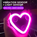 Car LED Love Atmosphere Window Light Decoration Lights Glowing Solar Lights USB Wiring Car Modification Neon Car Decoration